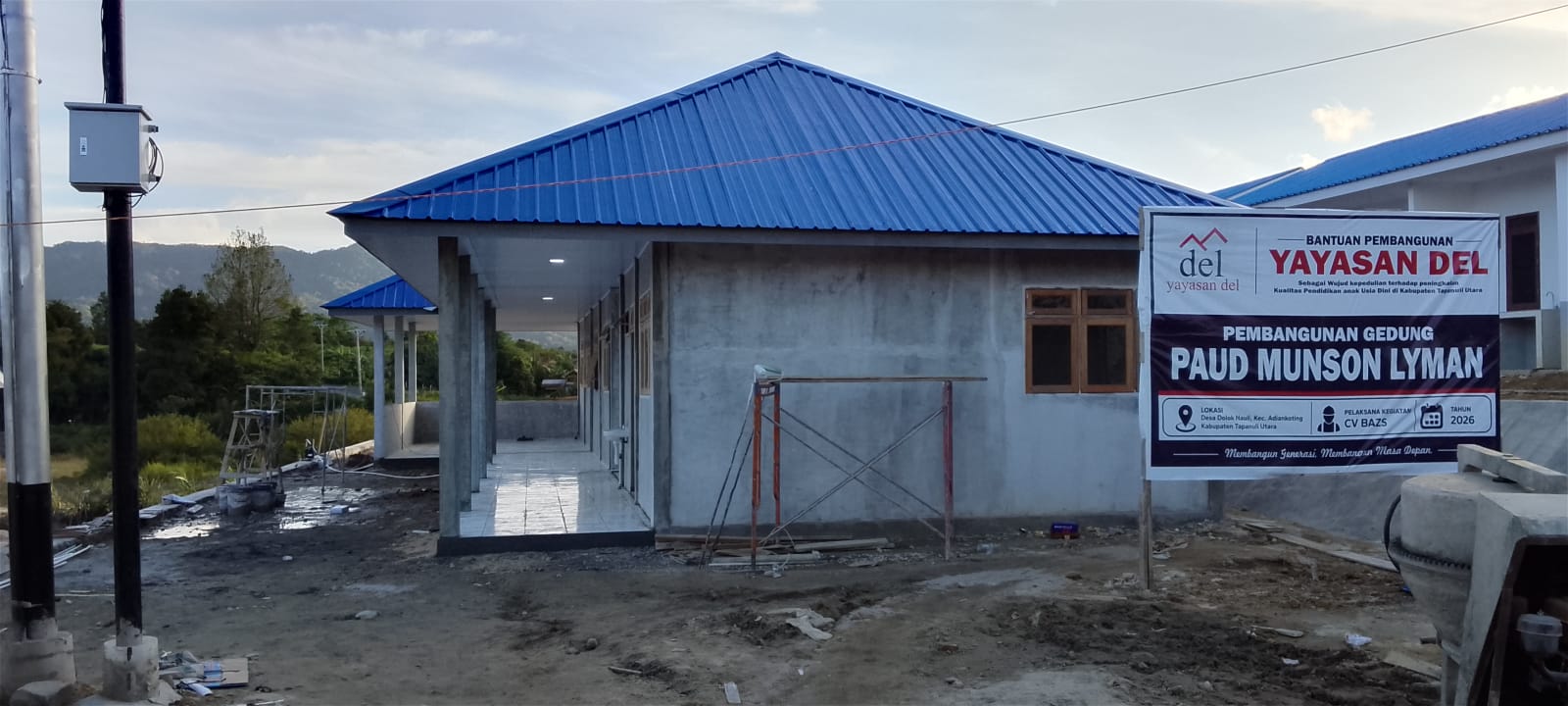 Progres Pembangunan PAUD Munson Lyman Pascabencana